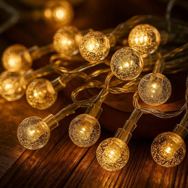 Crystal Ball Fairy Lights – 14 LED, 3M Warm White
