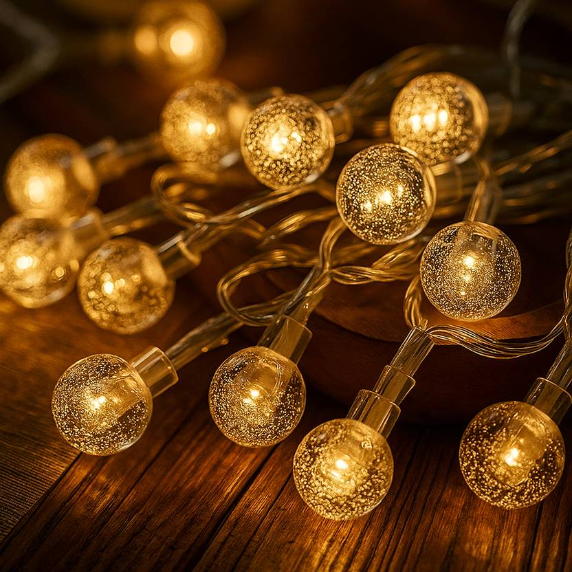 Crystal Ball Fairy Lights – 14 LED, 3M Warm White