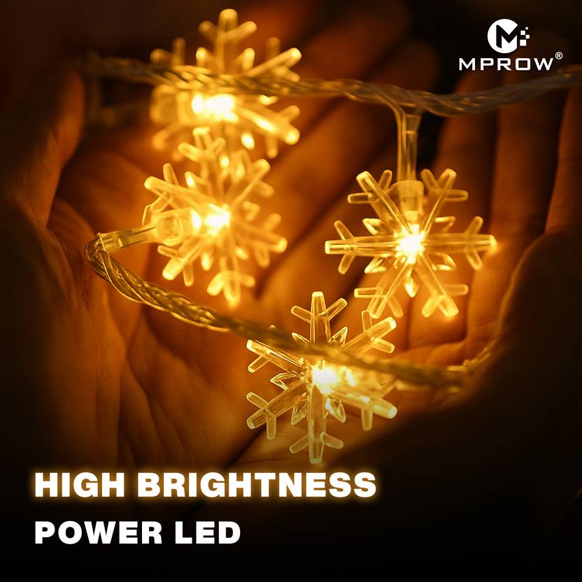 Snowflake Fairy Lights – 14 LED, 3M Warm White - Image 3