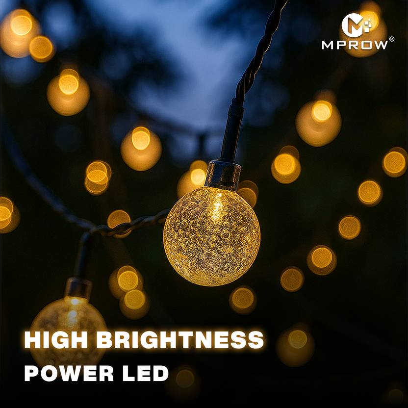 Crystal Ball Fairy Lights – 14 LED, 3M Warm White - Image 4