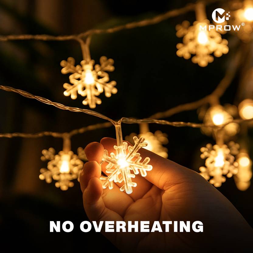 Snowflake Fairy Lights – 14 LED, 3M Warm White - Image 5