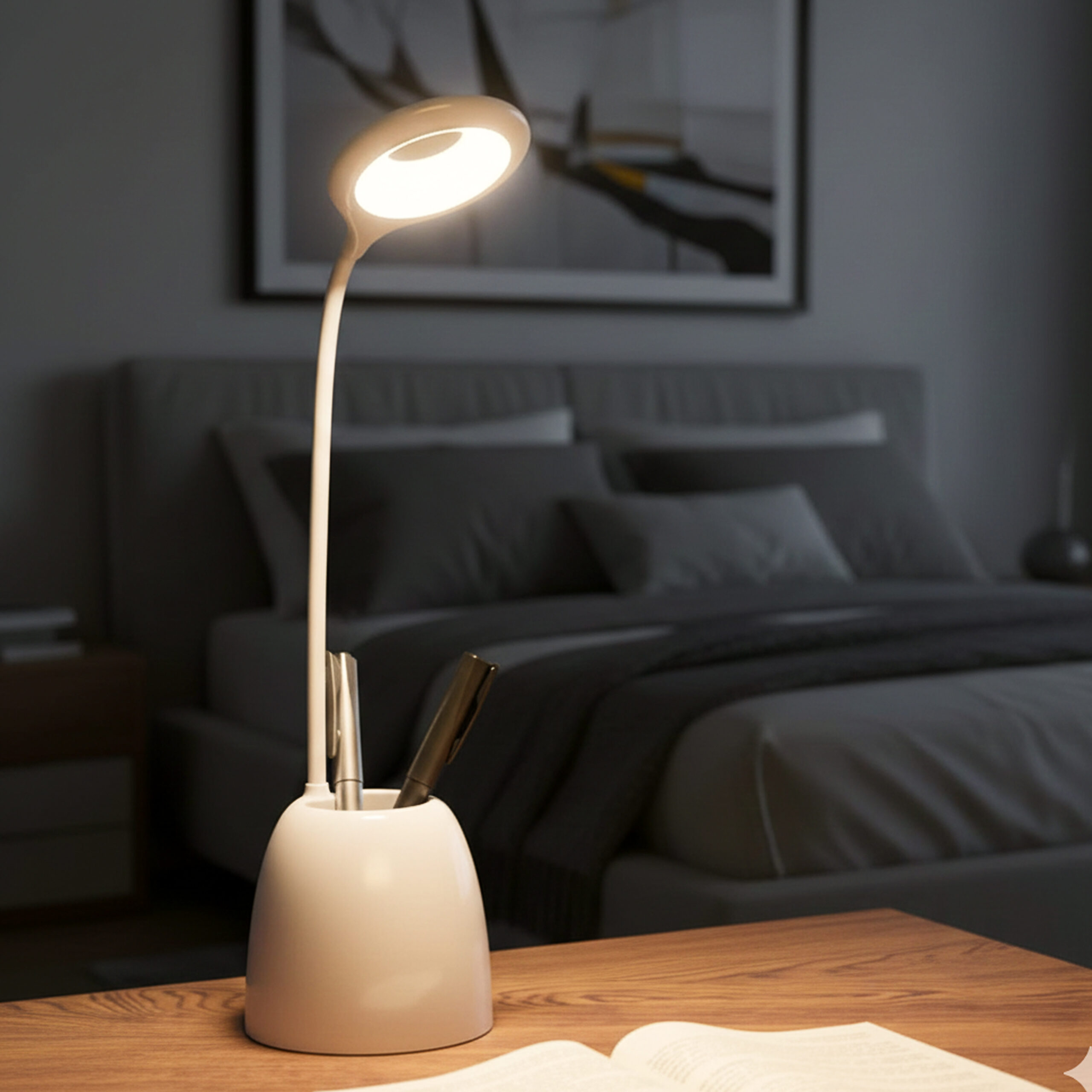Rechargeable LED Study Lamp with Pen Stand & Mobile Holder - Image 5
