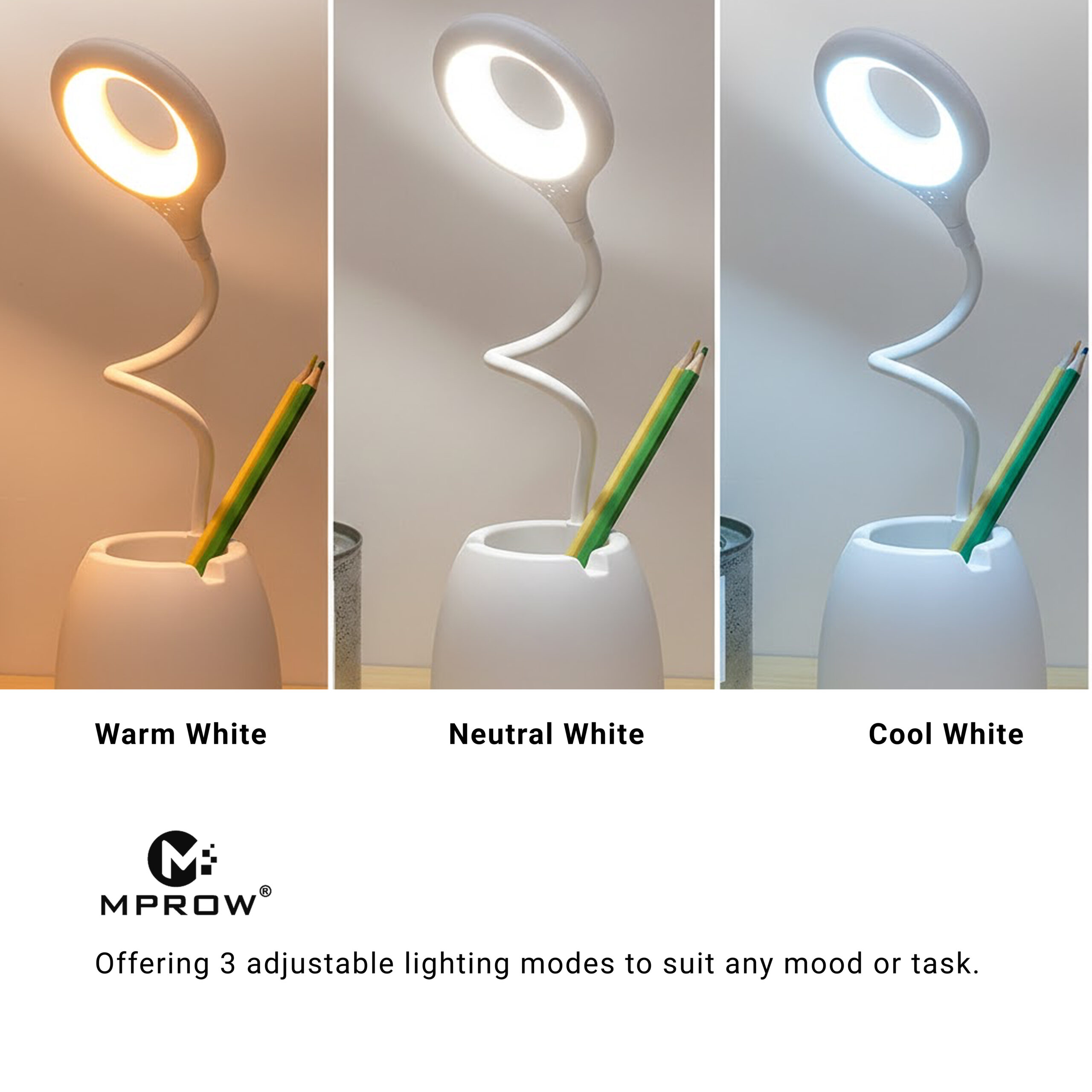 Rechargeable LED Study Lamp with Pen Stand & Mobile Holder - Image 2
