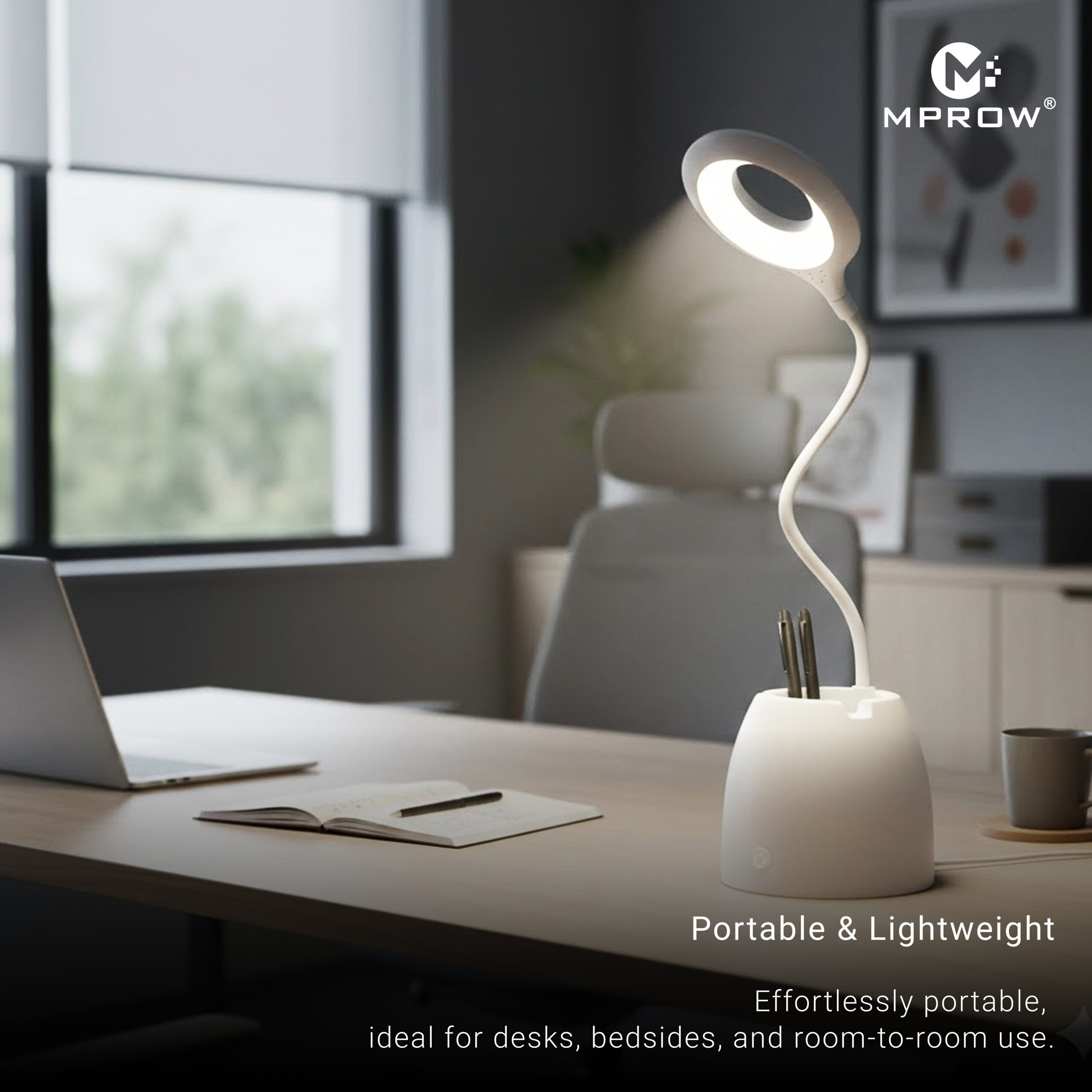 Rechargeable LED Study Lamp with Pen Stand & Mobile Holder - Image 3