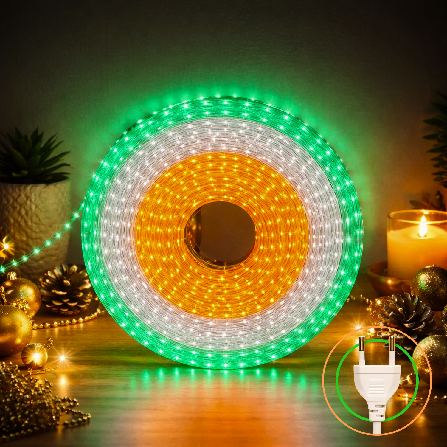 10M LED Rope Light | 120 LEDs/M | Tiranga