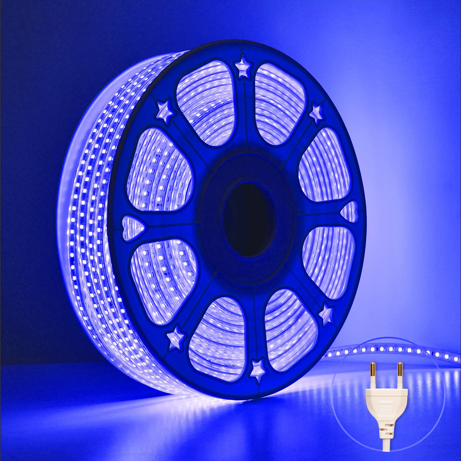 10M LED Rope Light | 120 LEDs/M | Blue