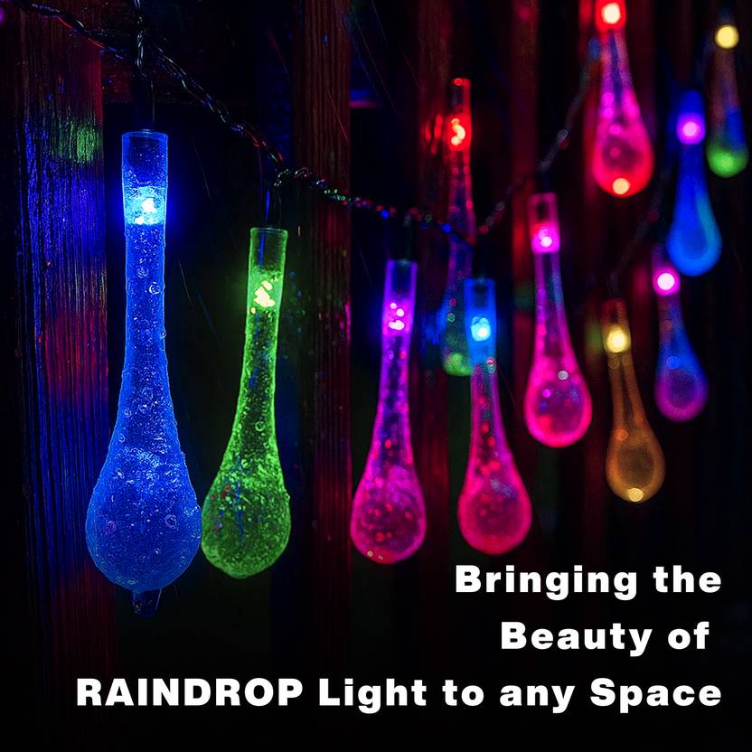 14LED Water Drop String Lights – Multicolor Decorative Lights - Image 2