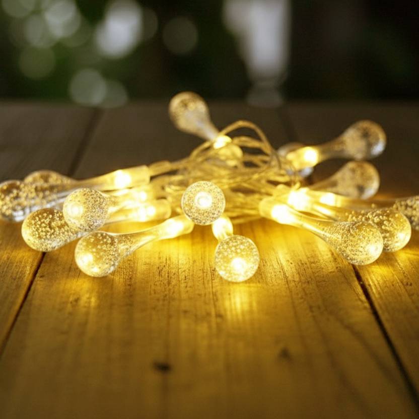 14LED Water Drop String Lights – Warm White - Image 2
