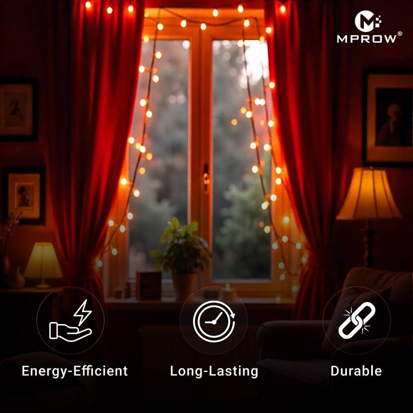 11M Decorative LED Pixel String Light – Orange - Image 4