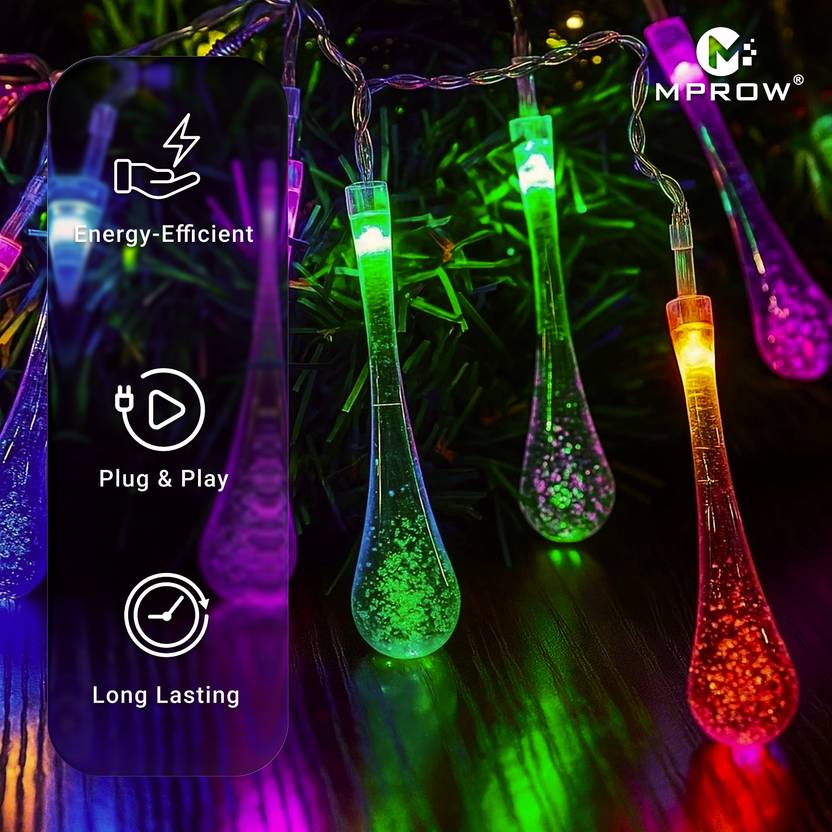 14LED Water Drop String Lights – Multicolor Decorative Lights - Image 4