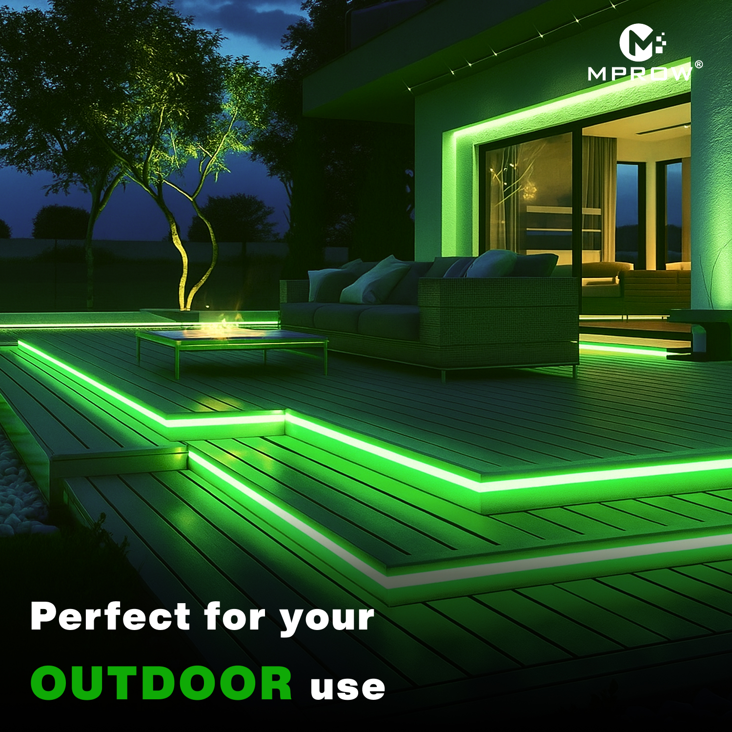 10M LED Rope Light | 120 LEDs/M | Green - Image 3