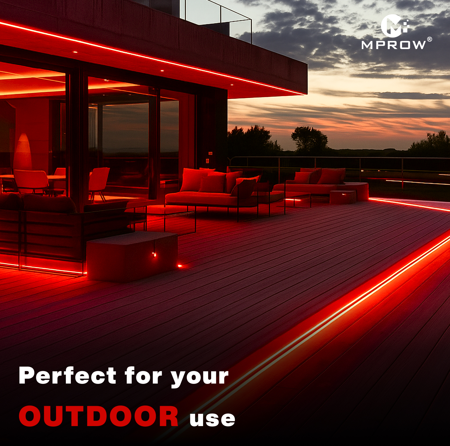 10M LED Rope Light | 120 LEDs/M | Red - Image 5
