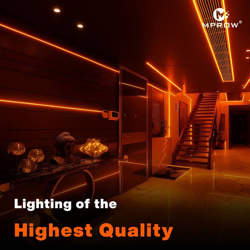 10M LED Rope Light | 120 LEDs/M | Orange - Image 2