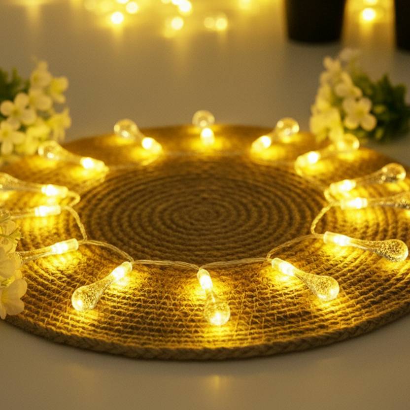 14LED Water Drop String Lights – Warm White - Image 4