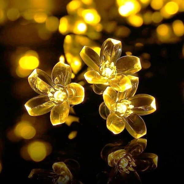 14LED Flower String Lights – Warm White Decorative Lights