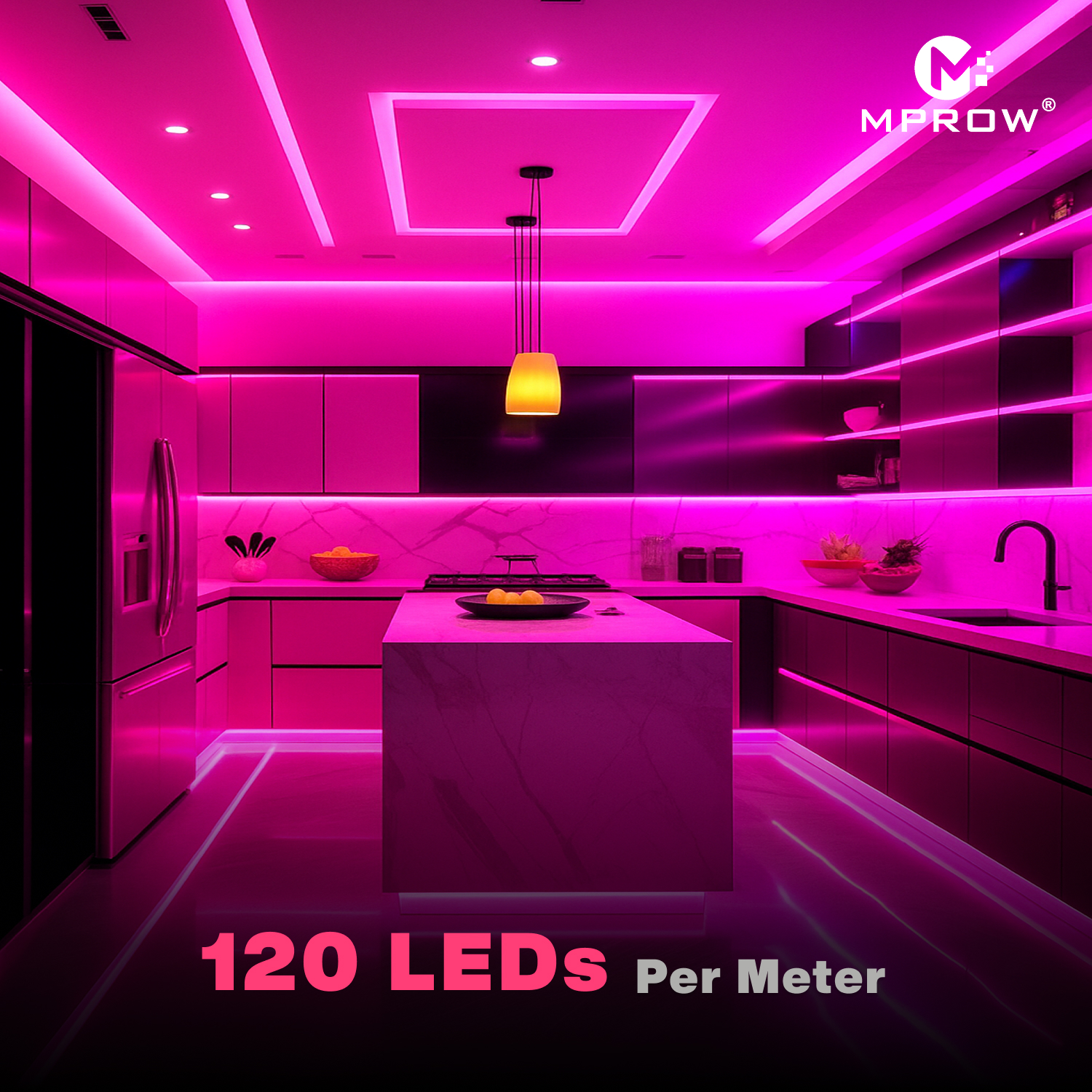 10M LED Rope Light | 120 LEDs/M | Pink - Image 4