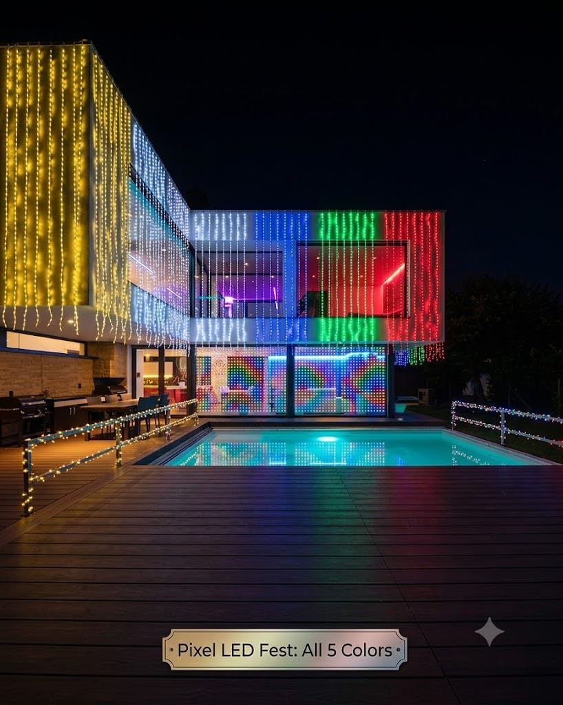 11M Decorative LED Pixel String Light – Multi Pack of 5 - Image 4