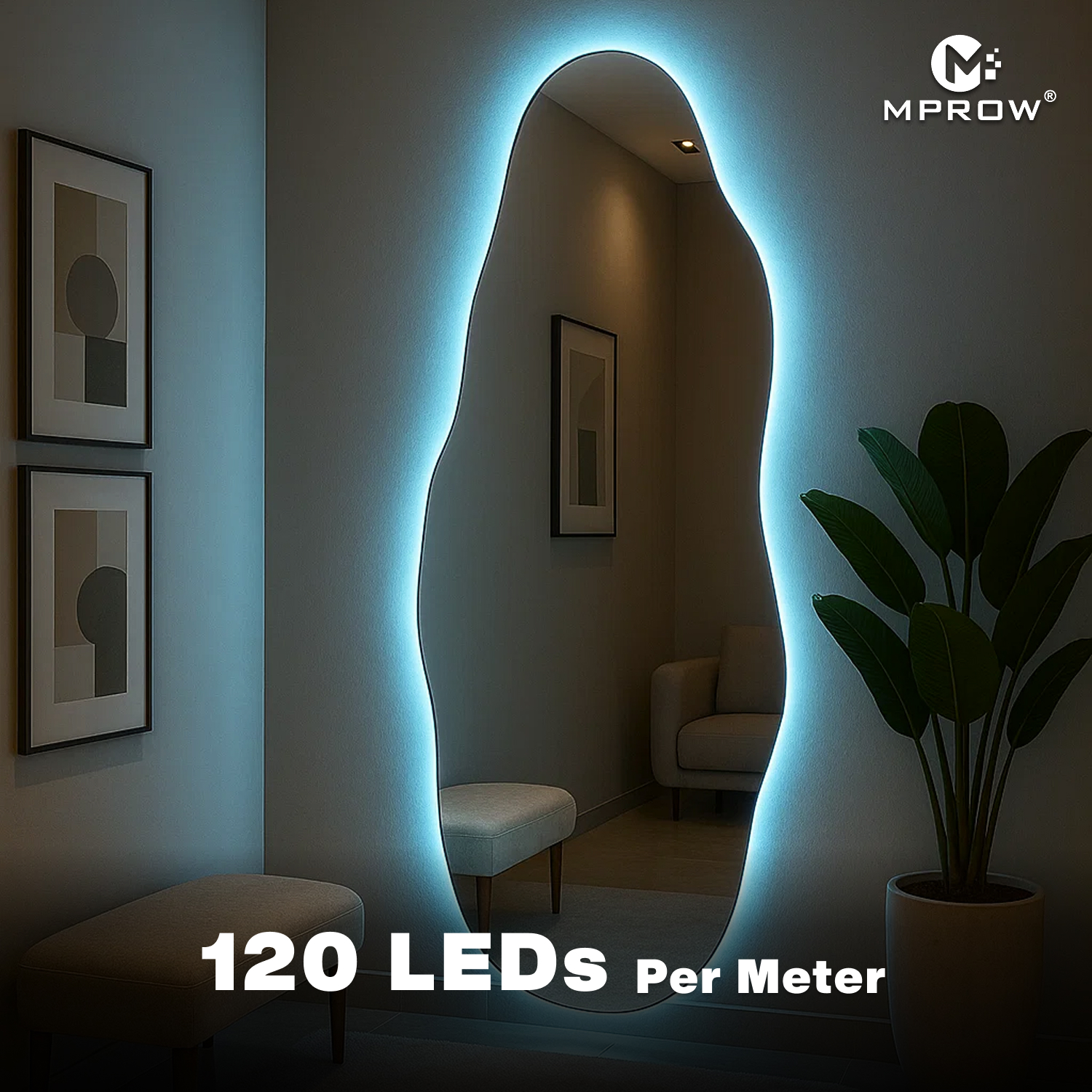 10M LED Rope Light | 120 LEDs/M | Ice - Image 3