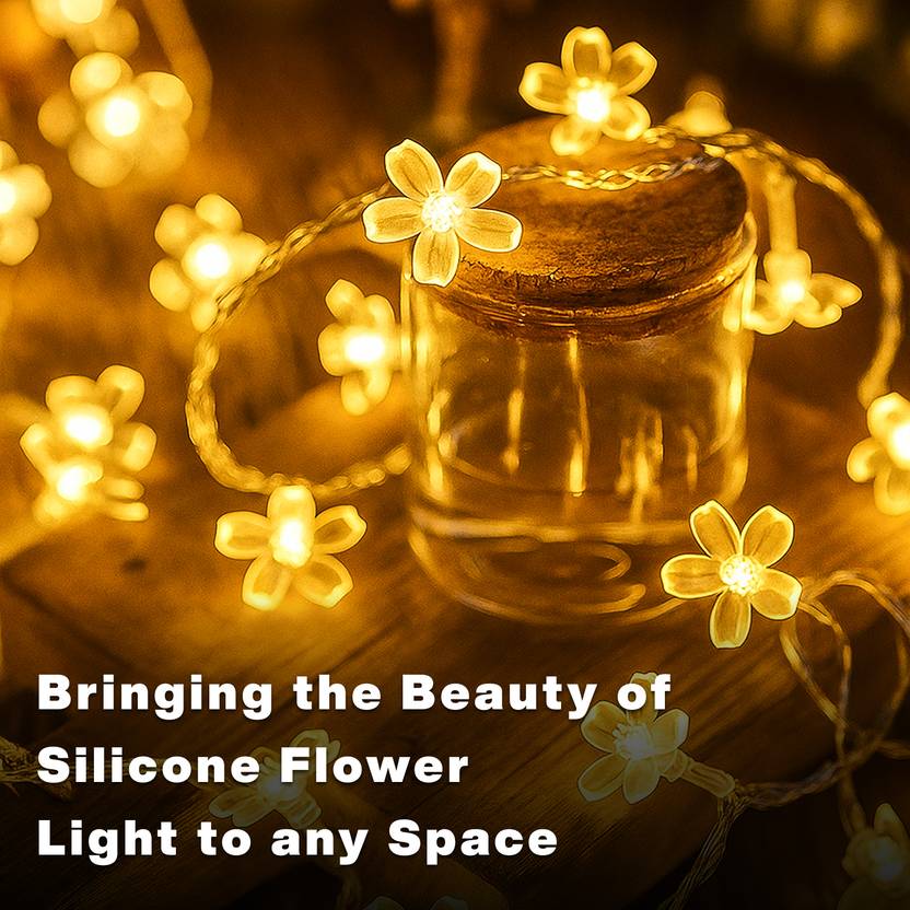 14LED Flower String Lights – Warm White Decorative Lights - Image 2