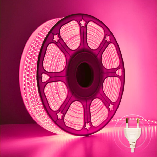 10M LED Rope Light | 120 LEDs/M | Pink