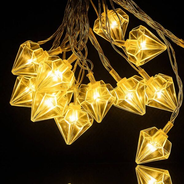 LED Diamond String Lights – Warm White Decorative Lights