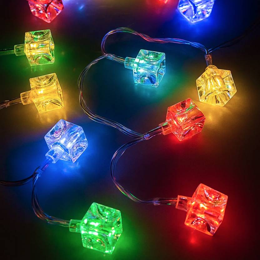14 LED Multicolor Cube LED String Lights – Decorative Fairy Lights