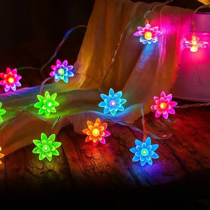 Multicolor Flower LED String Lights – Decorative Fairy Lights