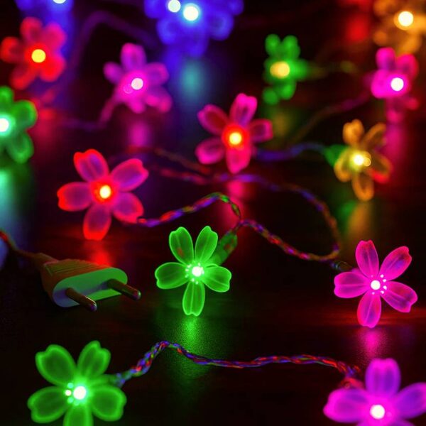 14LED Multicolor Flower LED String Lights – Decorative Fairy Lights
