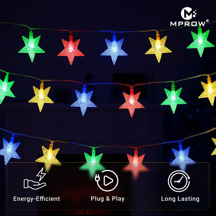 Multicolor Star LED String Lights – Decorative Lights - Image 2