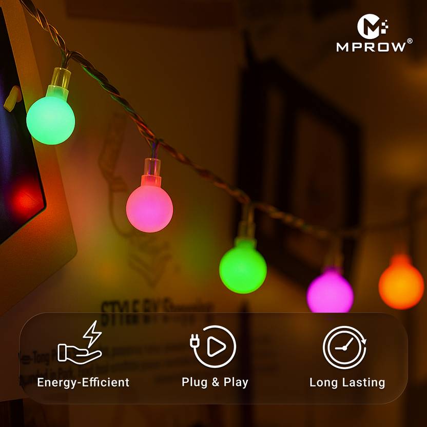 14LED Multicolor Frausted Ball LED String Lights – Decorative Fairy Lights - Image 4
