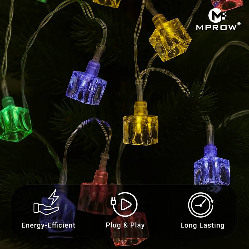 14 LED Multicolor Cube LED String Lights – Decorative Fairy Lights - Image 3