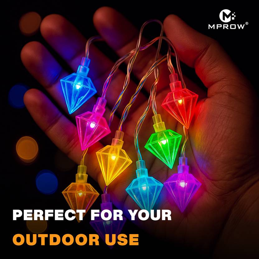 Multicolor LED Diamond String Lights – Decorative - Image 3