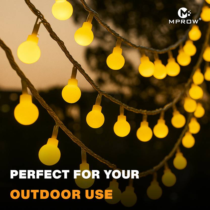 LED Frosted Ball String Lights – Warm White Decorative Lights - Image 3