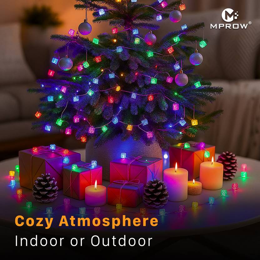 14 LED Multicolor Cube LED String Lights – Decorative Fairy Lights - Image 4