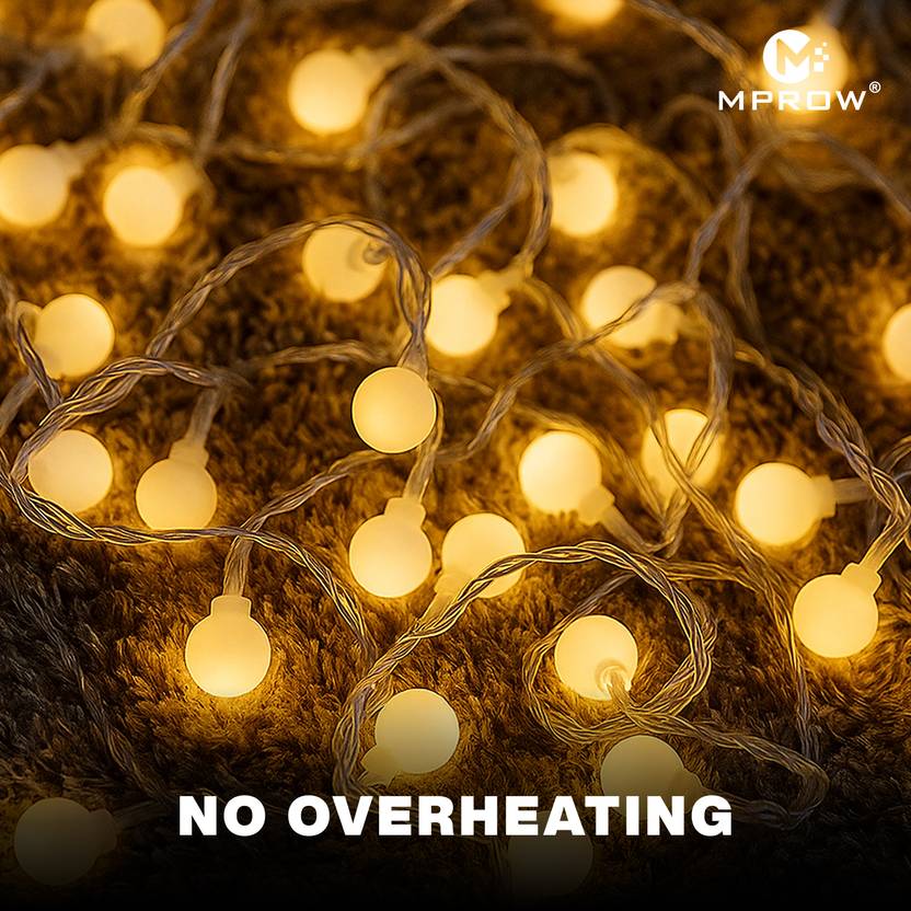 LED Frosted Ball String Lights – Warm White Decorative Lights - Image 4