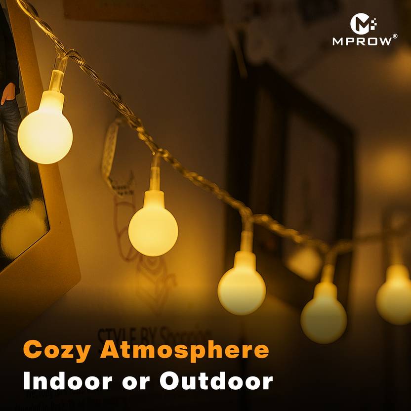 LED Frosted Ball String Lights – Warm White Decorative Lights - Image 5