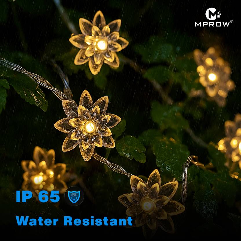 14 LED Double Lotus Warm White Flower LED Lights – Fairy Lights - Image 5