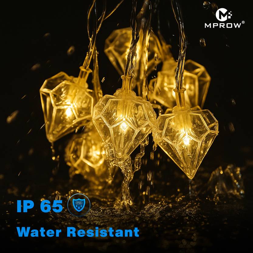 LED Diamond String Lights – Warm White Decorative Lights - Image 2