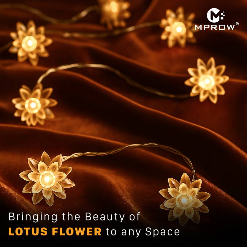 14 LED Double Lotus Warm White Flower LED Lights – Fairy Lights - Image 4